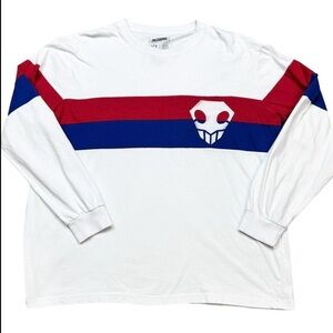 Bleach Anime Manga Tokyo White Embroidered Hollow Ichigo Skull Icon Shirt 3XL